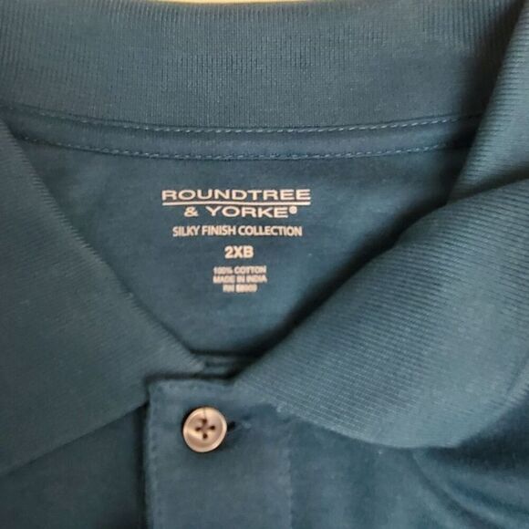 Roundtree & Yorke 2XB Big & Tall LS Polo Shirt - Picture 5 of 5